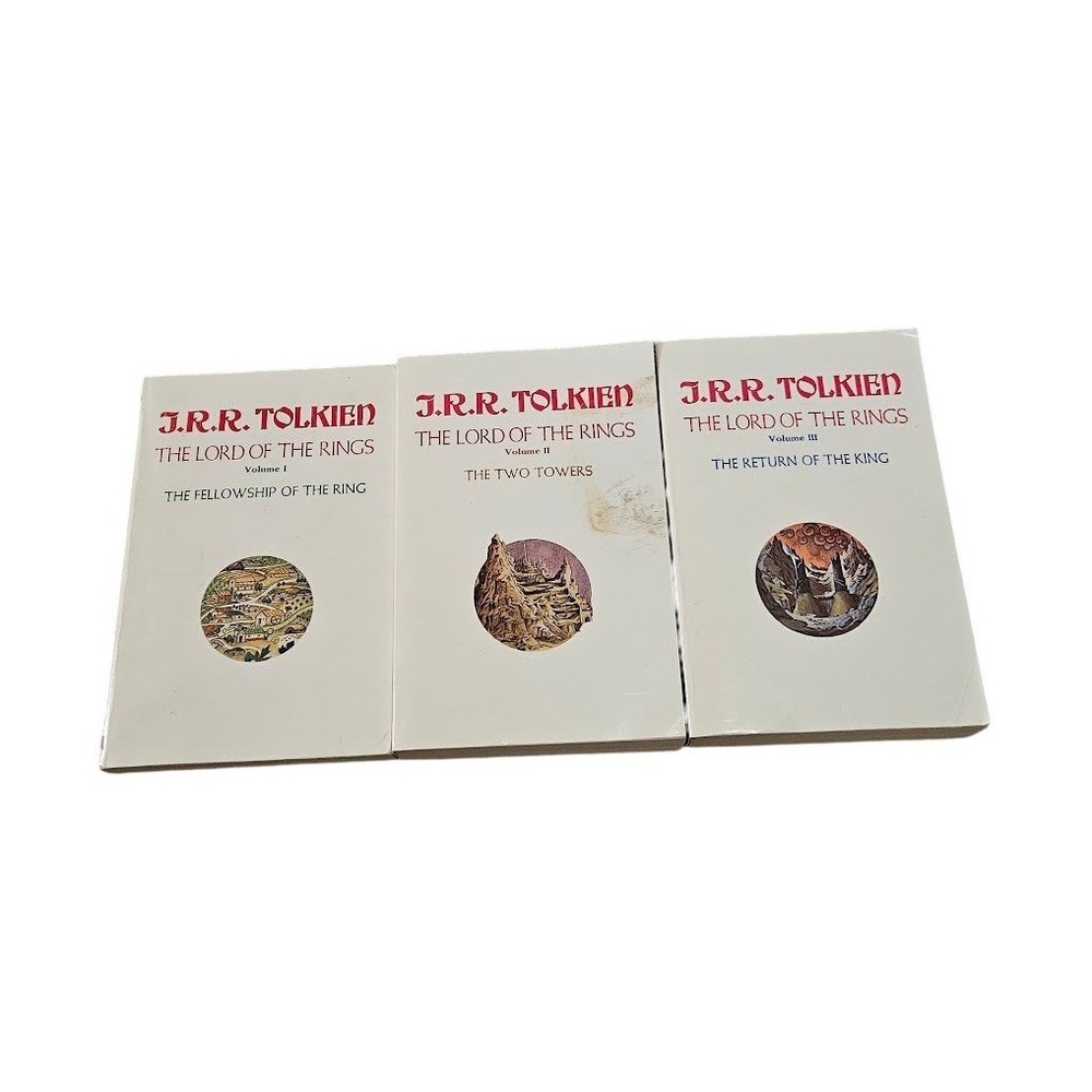 Lord of the Rings Trilogy JRR Tolkien 1971 Ballantine Books Paperback Set 3